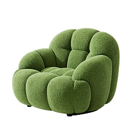 绿色毛绒泡泡沙发椅图片