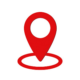 红色定位图标简洁设计