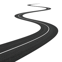 蜿蜒的黑色公路延伸图片