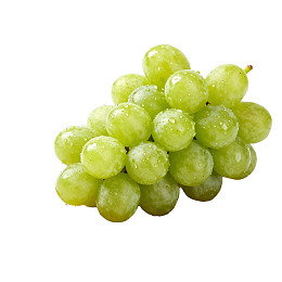 新鲜绿色葡萄簇图片