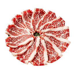 精致雪花牛肉片摆盘图片