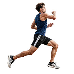 男子跑步运动瞬间图片