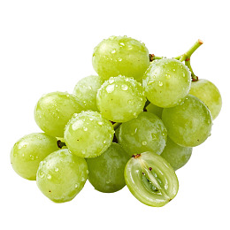 新鲜绿色葡萄带水珠图片