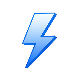 蓝色闪电图标图片