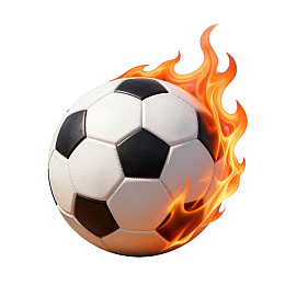 燃烧的足球动感十足图片