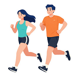 男女跑步健身运动图片