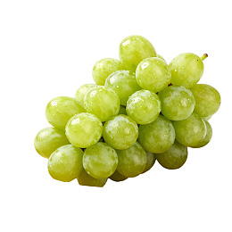 新鲜绿色葡萄特写图片