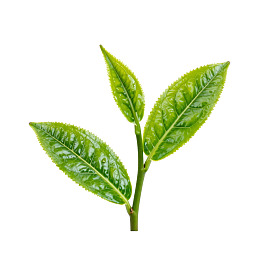 新鲜茶叶嫩芽特写图片