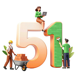 数字51建筑场景创意插画