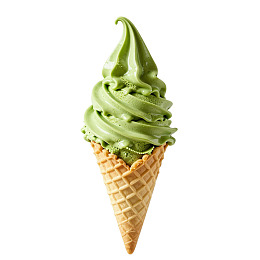 抹茶冰淇淋甜筒图片