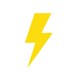 黄色闪电符号图标图片