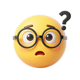 戴眼镜问号表情困惑图片