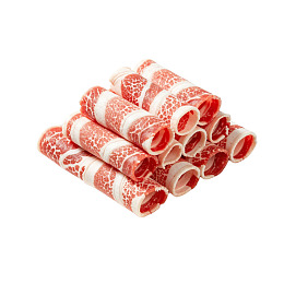 新鲜牛肉卷堆叠展示图片