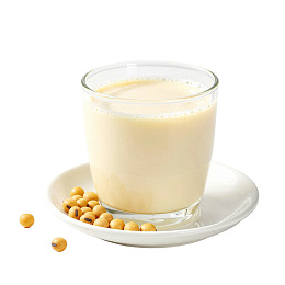 一杯豆浆配黄豆图片