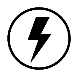 黑色闪电符号图标图片
