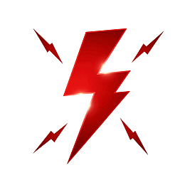 红色闪电图标设计图片