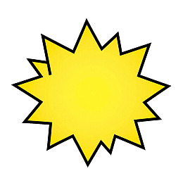 黄色爆炸星形图案图片