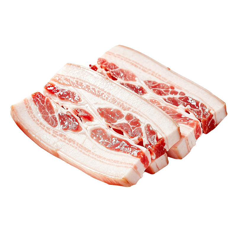 新鲜五花肉切片展示图片