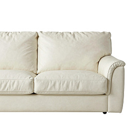 米白色布艺沙发局部特写