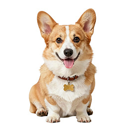 柯基犬吐舌微笑图片