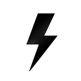 黑色闪电符号图标图片