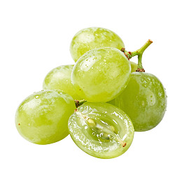 新鲜绿色葡萄特写图片