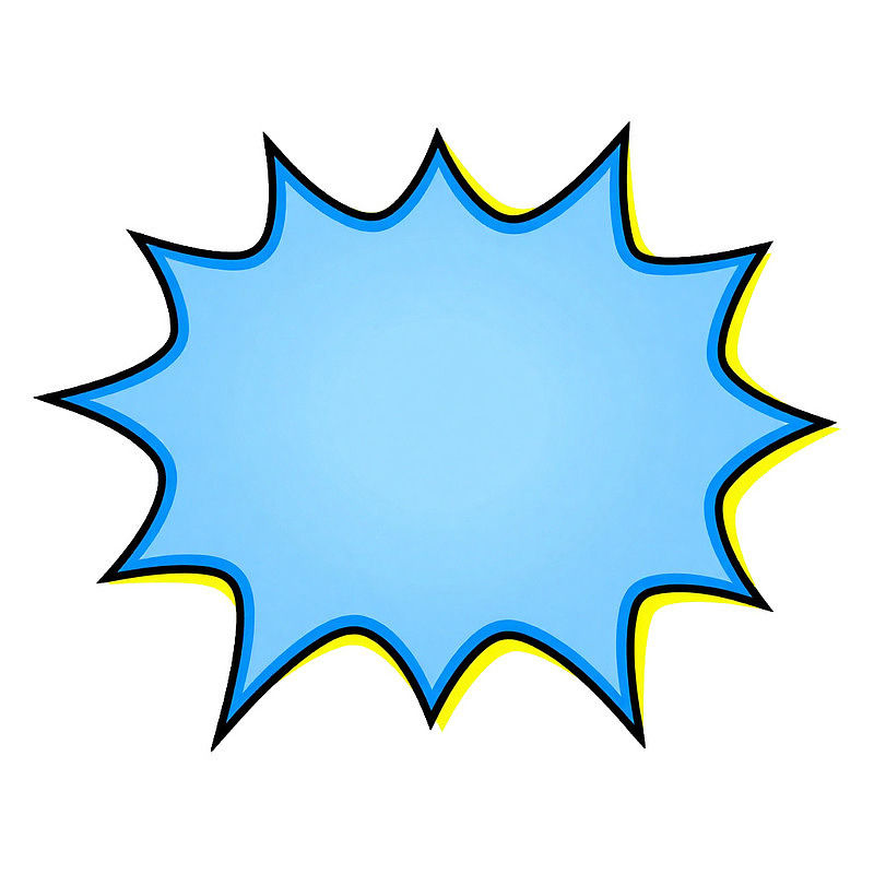 蓝色爆炸形图案设计图片