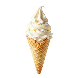 香草冰淇淋蛋筒图片