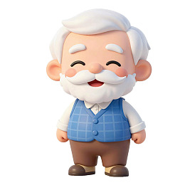 卡通风格慈祥老爷爷形象