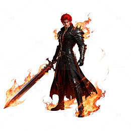 火焰战士游戏角色设计素材