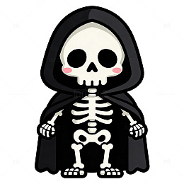 卡通骷髅形象设计素材