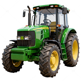 绿色拖拉机农业机械设备素材