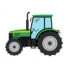 卡通风格拖拉机插画素材