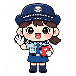 卡通警察形象设计素材
