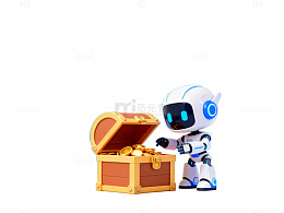 卡通机器人宝箱视图