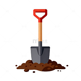 简约铲子园艺图标设计素材