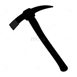 简洁风格锤子工具剪影