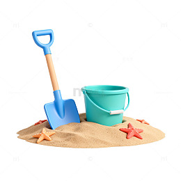 沙滩玩具组合卡通图