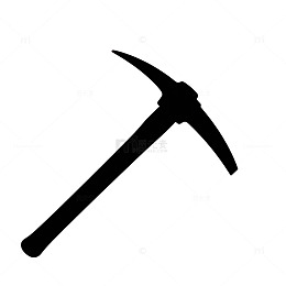 黑色工具镐剪影