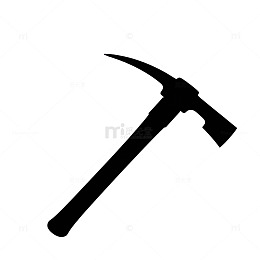 简洁风格黑色镰刀剪影图标