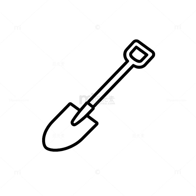 简约风铲子图标设计元素