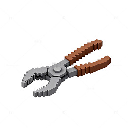 积木风格工具钳模型