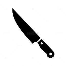 简约风格厨房刀具矢量图标