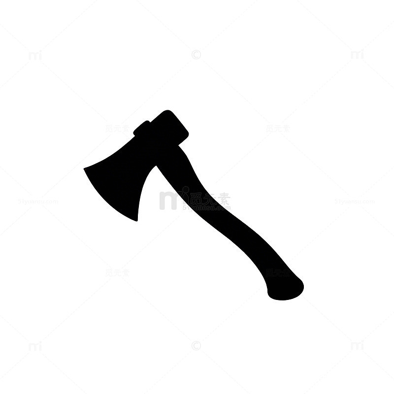 简约黑色斧头图标矢量素材