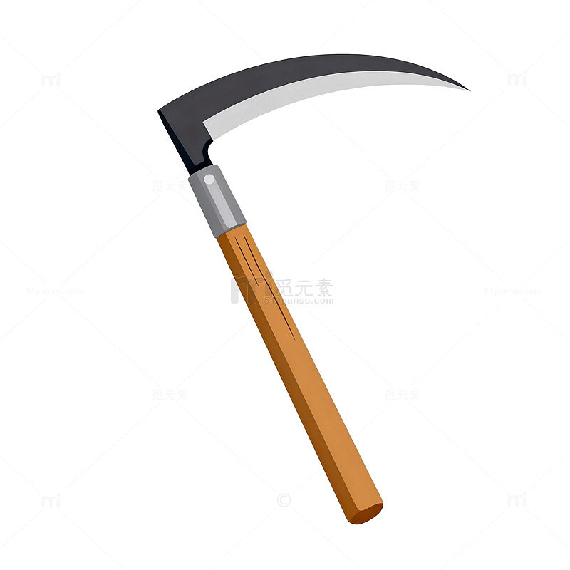 卡通镰刀矢量图标设计素材