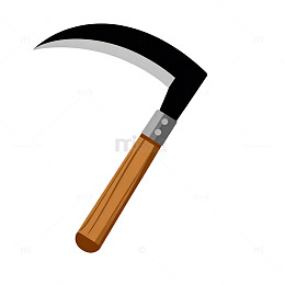 简洁风格镰刀工具插画