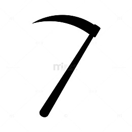 镰刀图标简洁设计元素素材