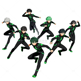 动漫风格战斗动作设计素材