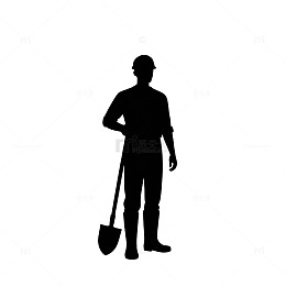 工人剪影图案矢量素材