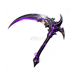 暗黑风格镰刀虚拟武器设计